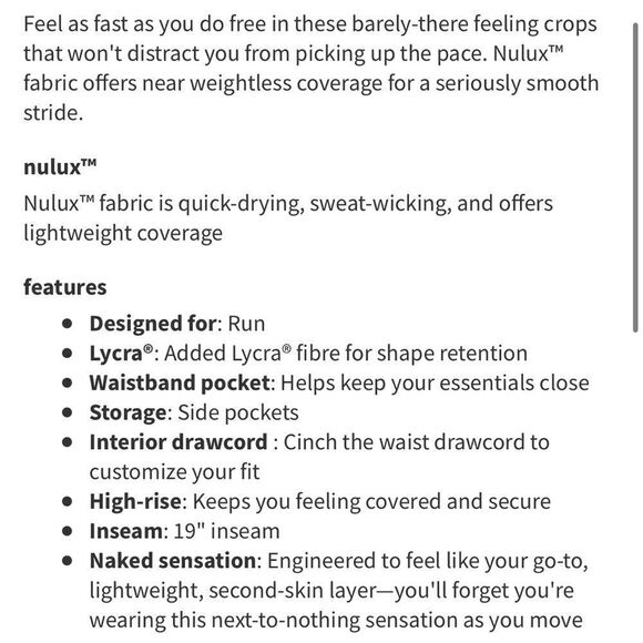 Lululemon Fast and Free High-Rise 19” Crop Nulux
Polar Lights Blue Multi - Picture 5 of 13